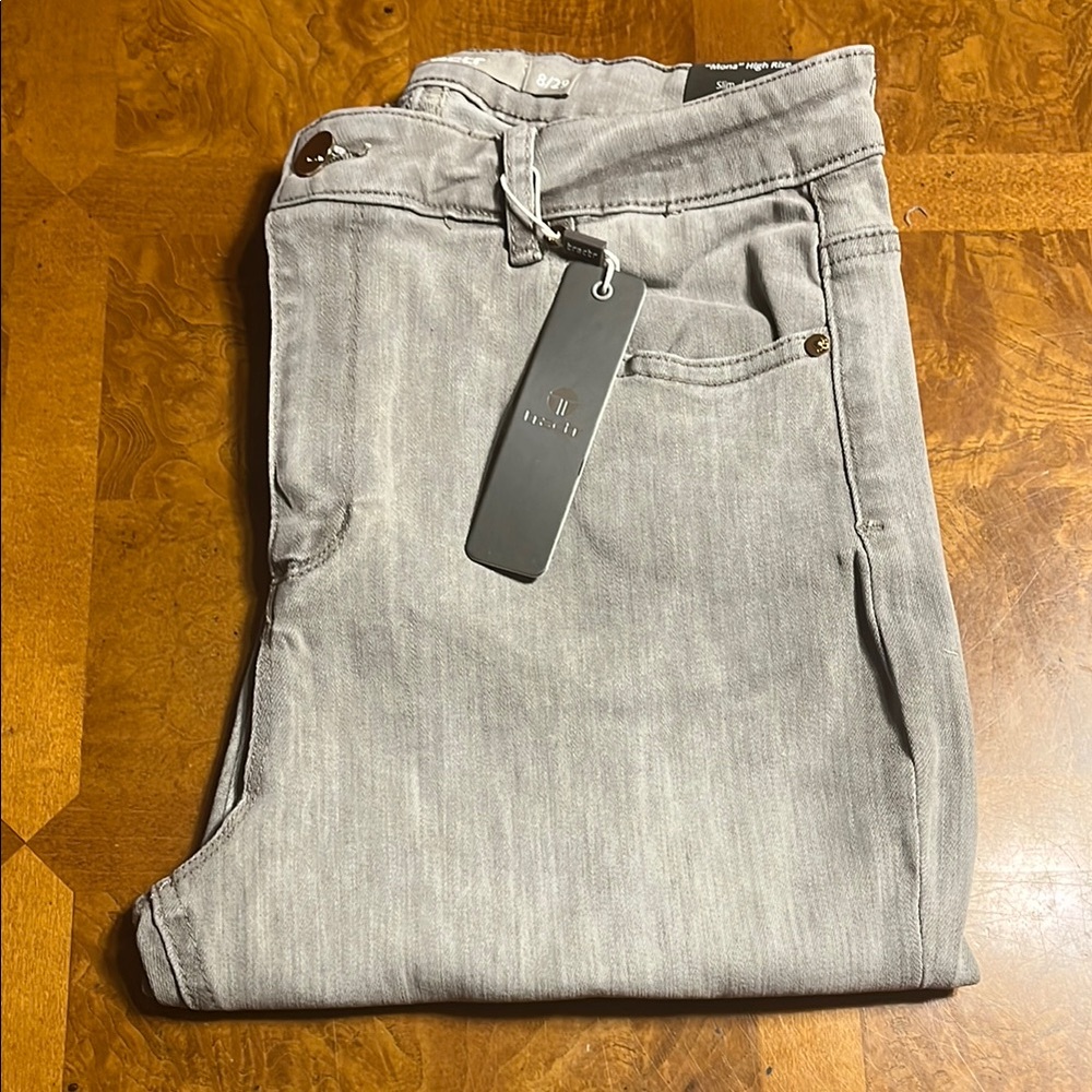 Tractr "Mona" Modern Gray Skinny High Rise Jeans Versatile Style
